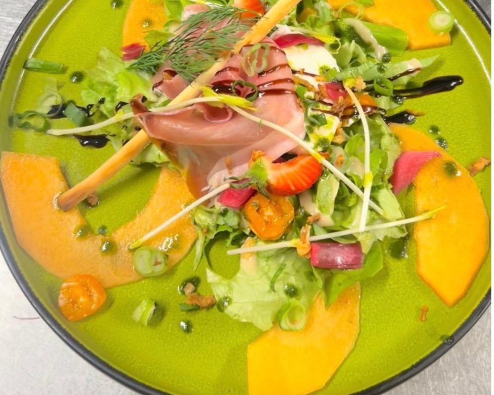 émincé de melon et chiffonnade jambon Le Lodge 83